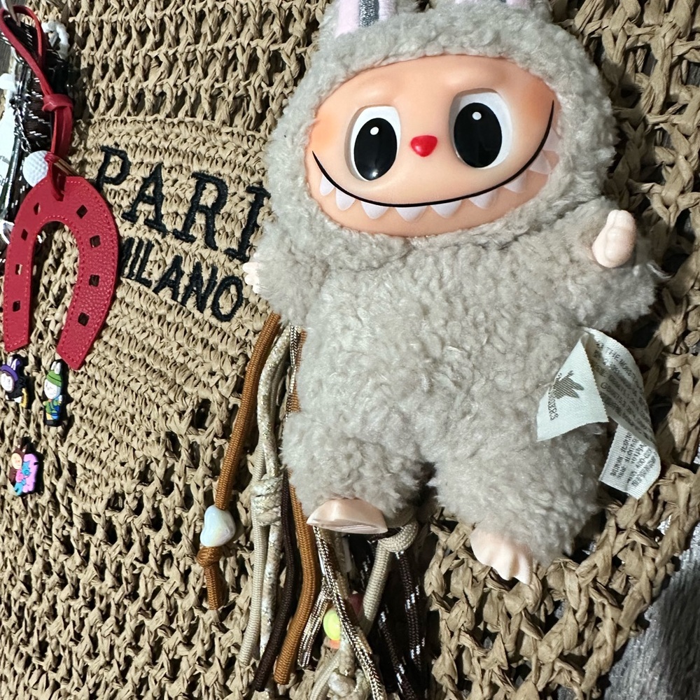 Bag with Adorable Plush Monster Toy